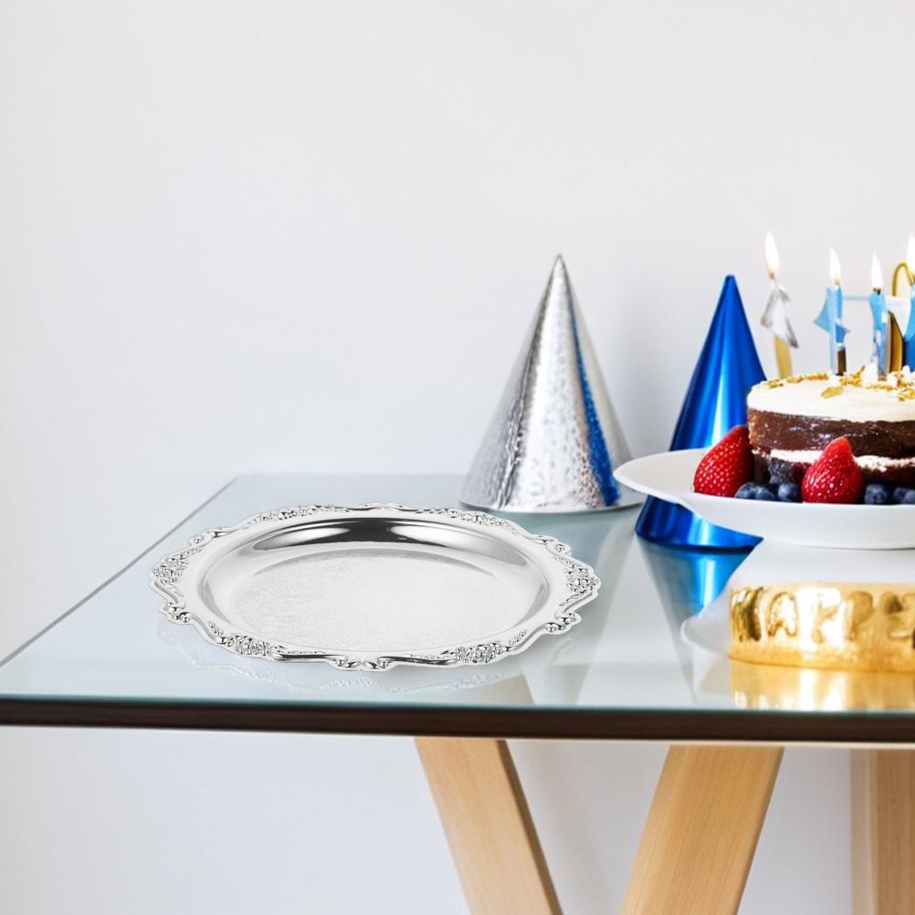 Serviertablett aus Metall im Vintage-Stil, dekorativ, für Schmuck, Speisen, Desserts, Partys, Vorspeisen, Chips, Dips, Süßigkeiten