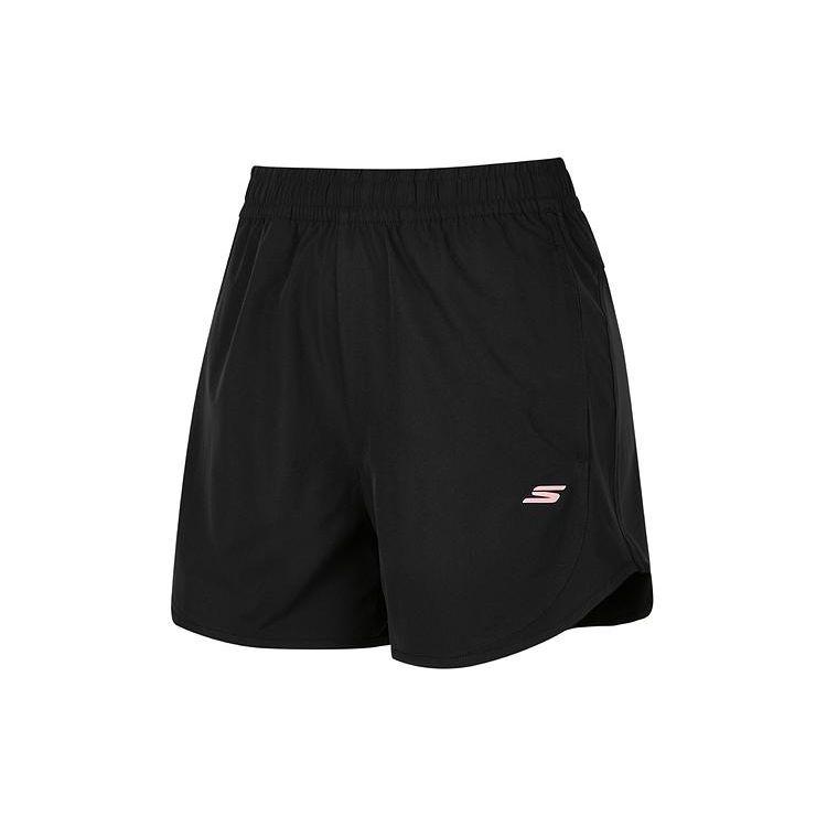 Skechers Moisture-Wicking Quick-Dry Comfortable Breathable Casual Shorts Women shorts Carbon-Black P224W023-0018 M