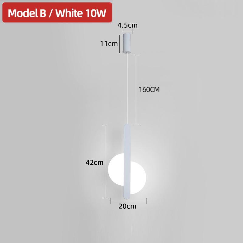 Modern Acrylic LED Pendant Lights Black White Restaurant Bedside Moon LED Pendant Light Suspension Ceiling Hanging Lamp