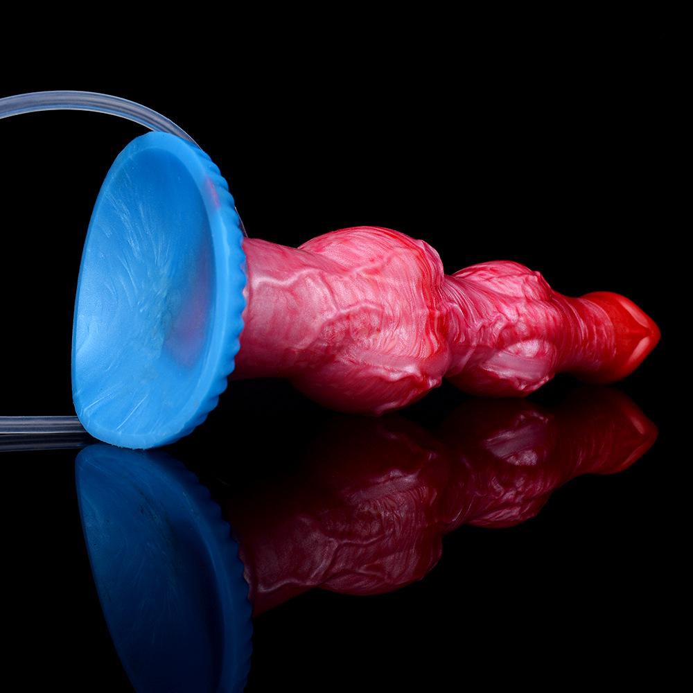 Inflatable Silicone Female Masturbator with Water-Spraying Dildo Simulation