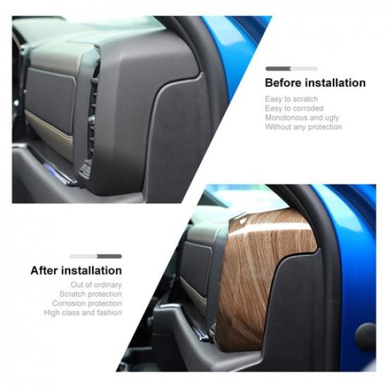 Wood Grain Dash Side AC Air Outlet Vent Cover Trim Decor For Chevy Silverado 22+