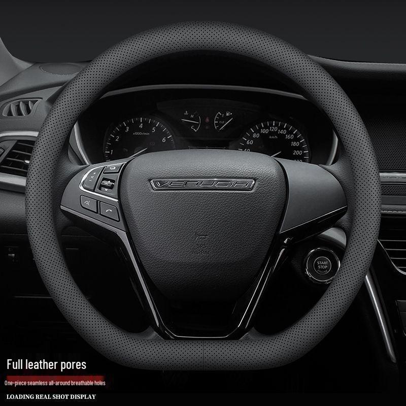 Genuine Leather Ultra-thin Universal Steering Wheel Cover for Qichen Dongfeng Chenxing D60 - T60 4-Seasons