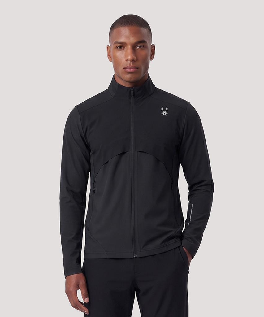 SPYDER Men'S Running Face Stretch Zip-Up Splpcnft231Mblk