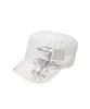 Gillaakaibeu Lettering Graphic Military Cap_White