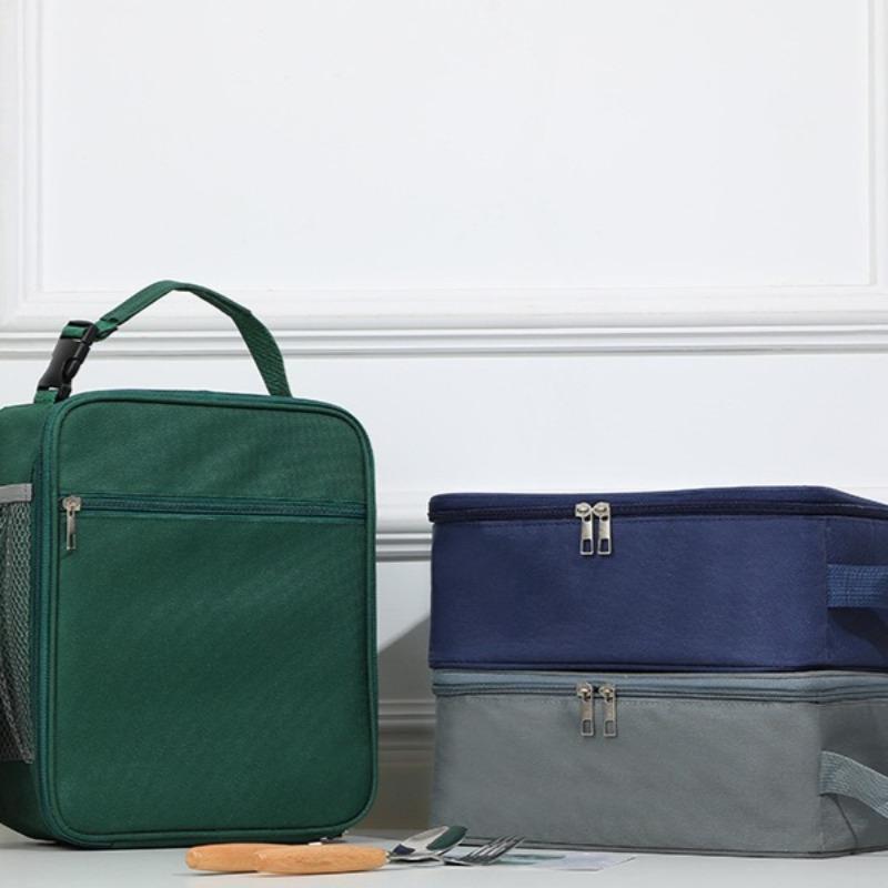 1 Stück tragbare isolierte Lunchtasche Aluminiumfolie große Kapazität Thermotasche für Camping im Freien & Büro Mahlzeitenvorbereitung