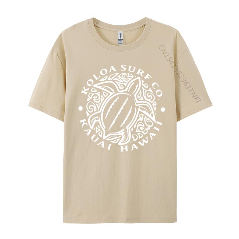 Koloa Surf Hawaiian Honu Turtle Lightweight Camisasimple Style Tops Tees New Arrival Crew Neck Cotton Tshirts Unisex T Shirt