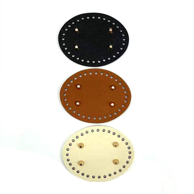 1Pc/Lot Colorful Long Pu Leather Bag Bottom Hand-Woven Bag Rivets Baseplate For Diy Handbag Cushion Pad Base Accessories