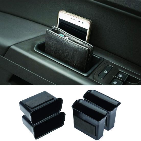 4PK Armrest Container Door Storage Organizer Box Tray Handle For VW Volkswagen Atlas 2018- Atlas Cross Sport (2 Front & 2 Rear)