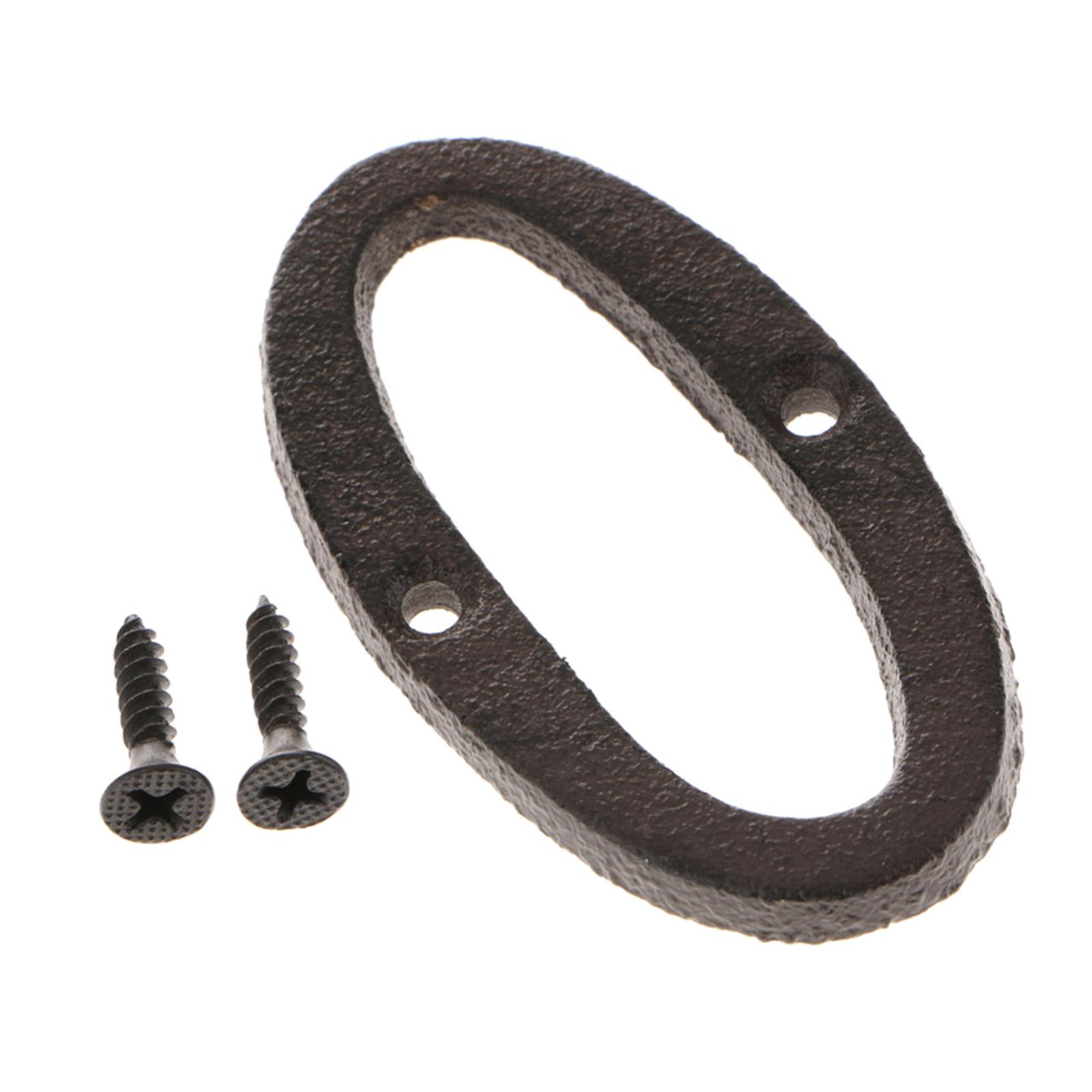 

Cast Wrought Iron House Office Door Number Signs Plaque Country Style Digits Sticker Plaque with 2 Scerws Number 1