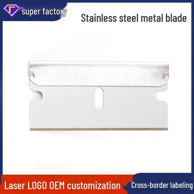 Glass Glue Remover: Single-Edged Scraper Blade for Car Film Cleaning with Safety Clip