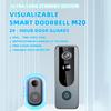 IP65 Водонепроникний вуличний бездротовий дверний дзвінок із сонячним захистом від дощу, камера Tuya Eye, цифровий оглядовий глазок, відеодомофон для розумного будинку