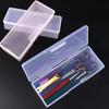 Nail Art Empty Storage Box Leakproof Transparent Rectangle Plastic Case for Nail Rhinestones Small Manicure Decorations