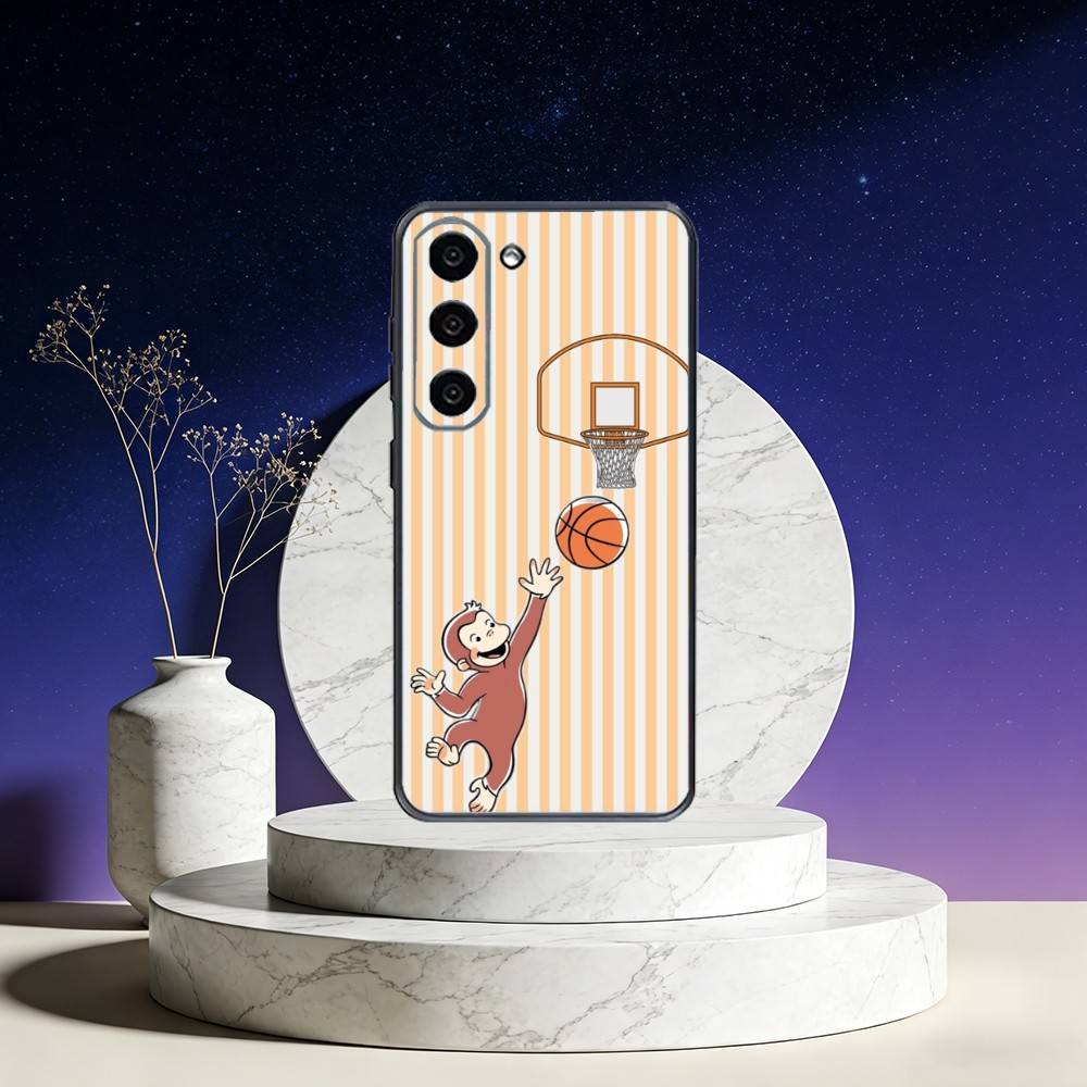 Mokey C-Curious G-Georges Phone Case For Samsung Galaxy A73,A72,A71,A70,A53,A52,A51,Others Soft Black Cover