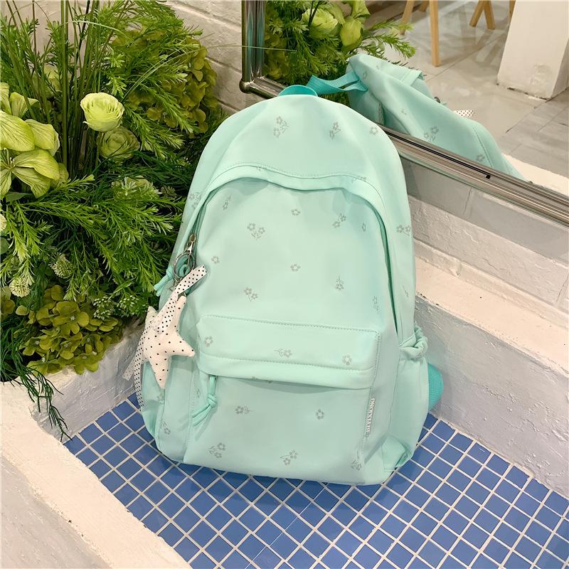 Schoolbag Refreshing Mint Backpack Simple Large-capacity Student Schoolbag New Korean Fresh and Sweet Little Girl Backpack