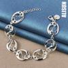 925 Sterling Silver Heart Bracelet Fashionable Wedding Jewelry