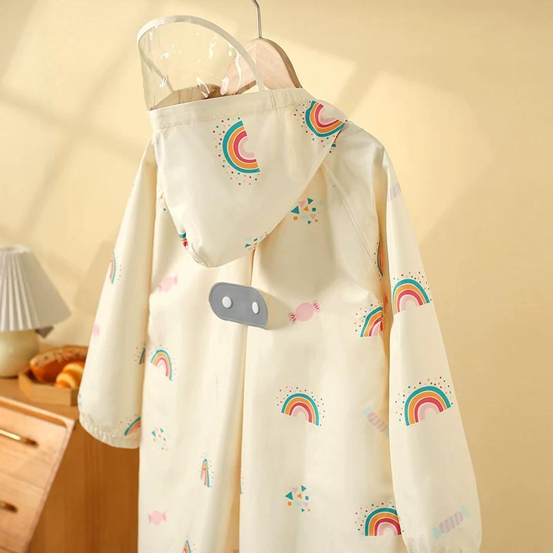 Children's Raincoat for Elementary School Students, Girls and Boys, 2026 New Model, Full-Body Storm-Proof with Backpack Space