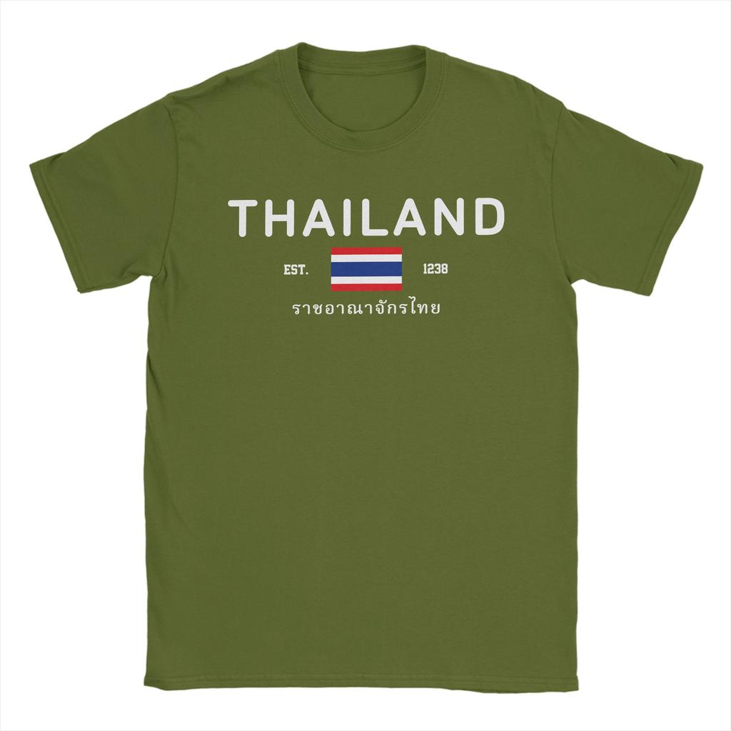 Thailand EST1949 Krung Thep Maha Nakhon Capital Men T Shirts Tees Short Sleeve O Neck TShirts 100 Cotton New Arrival Tops