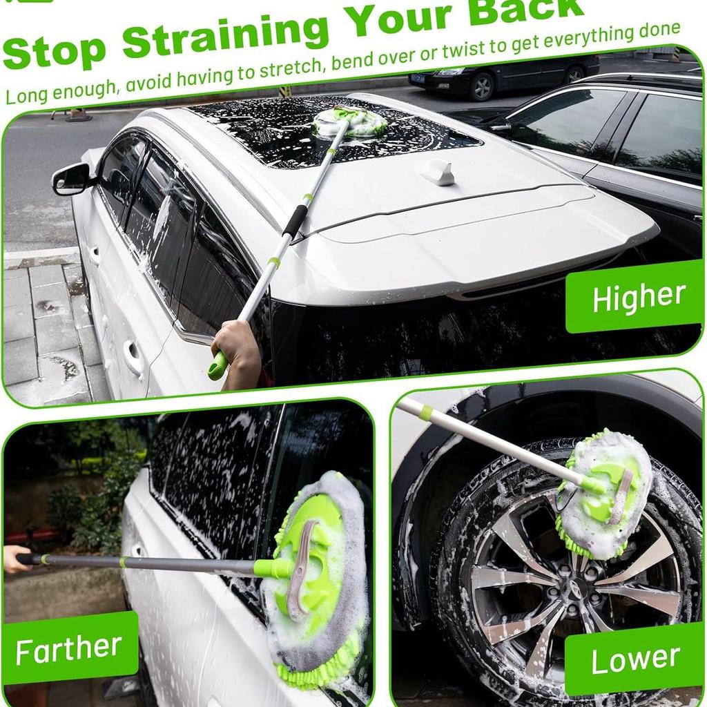 62-Inch Detachable Chenille Car Wash Brush Mop