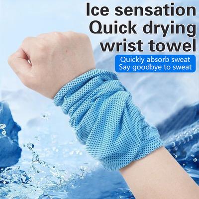 1 Pièce Serviette Glacée Serviette Sèche Rapide Serviette d'Été Absorbant la Sueur Serviette Rafraîchissante Glaçon Serviette de Sport pour le Poignet