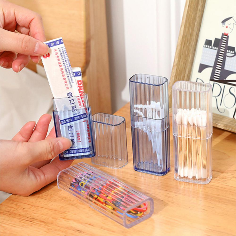 Swab Box Travel Camping Storage Box Transparent Storage Box Plastic Bathroom Accessories Organizer Toothpaste Toothbrush Case