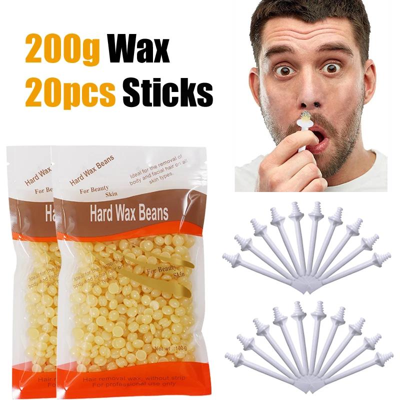 50PC Nose Hair Stick Wax Bean Set Portable Painless Easy Quick Nose Hair Removal Tool Wax Cleaning Tools Accessories Unisex
