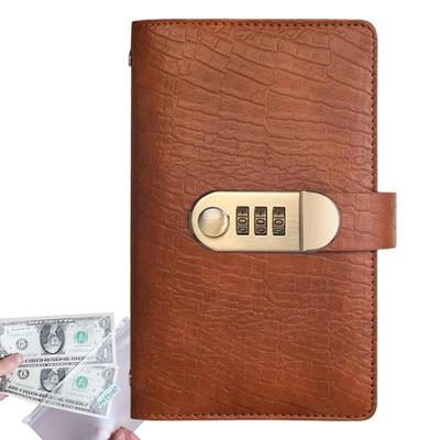 Wasserdichtes Festgeldkonto-Buch Geldspar-Buch Geldspar-Buch Mit Passwortverschluss Budgetplaner 100 Seiten Brieftaschen-Organizer