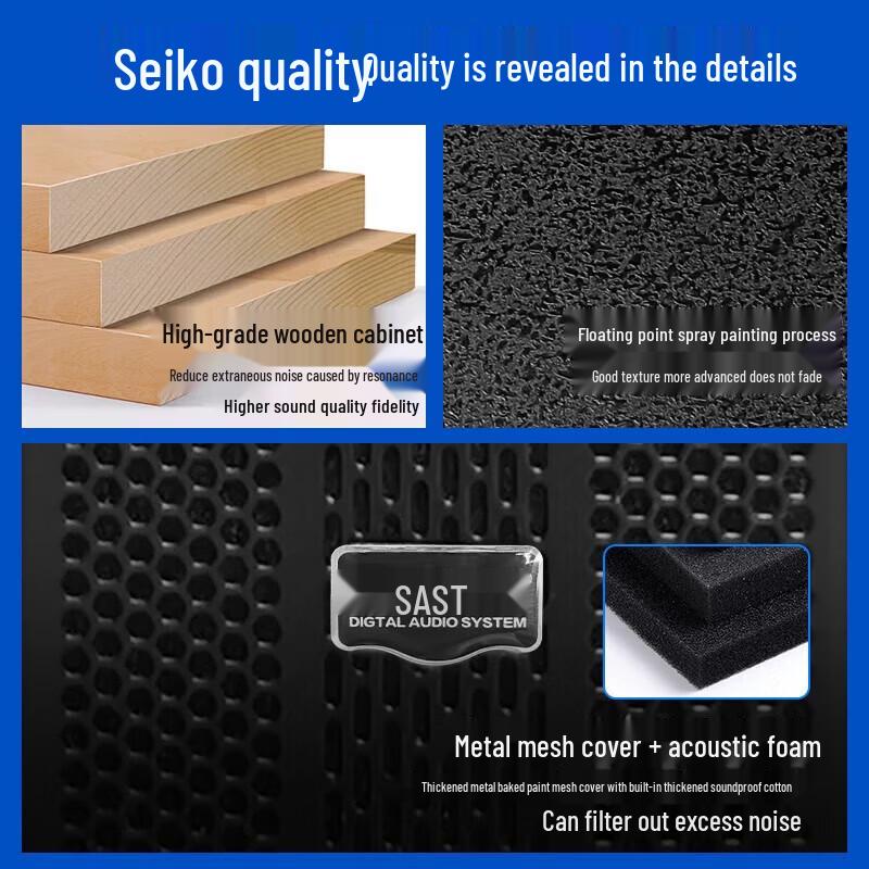 SAST Professional Conference Room Passive Column Speaker System with Wireless Microphones CN Plug (adapter Included)