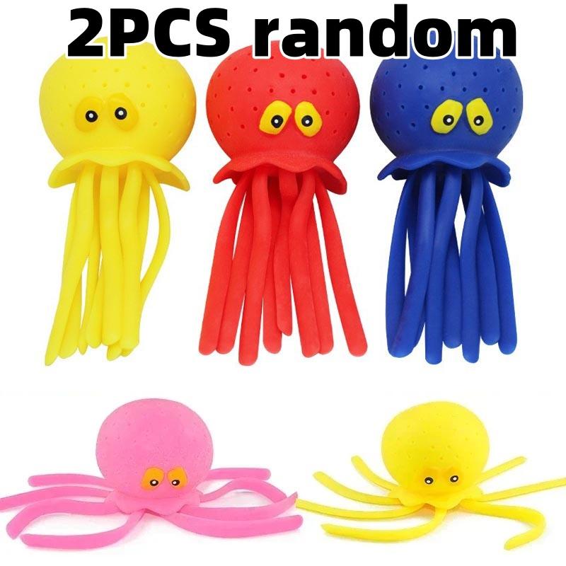 Water absorbing Octopus Baby Bath Toy Sponge Water absorbing Octopus Squeezing Stress reducing Toy Summer Children's Water Toy