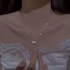 Butterfly necklace women's light luxury niche animal design collarbone chain girlfriend Valentine's Day gift pendant wholesale