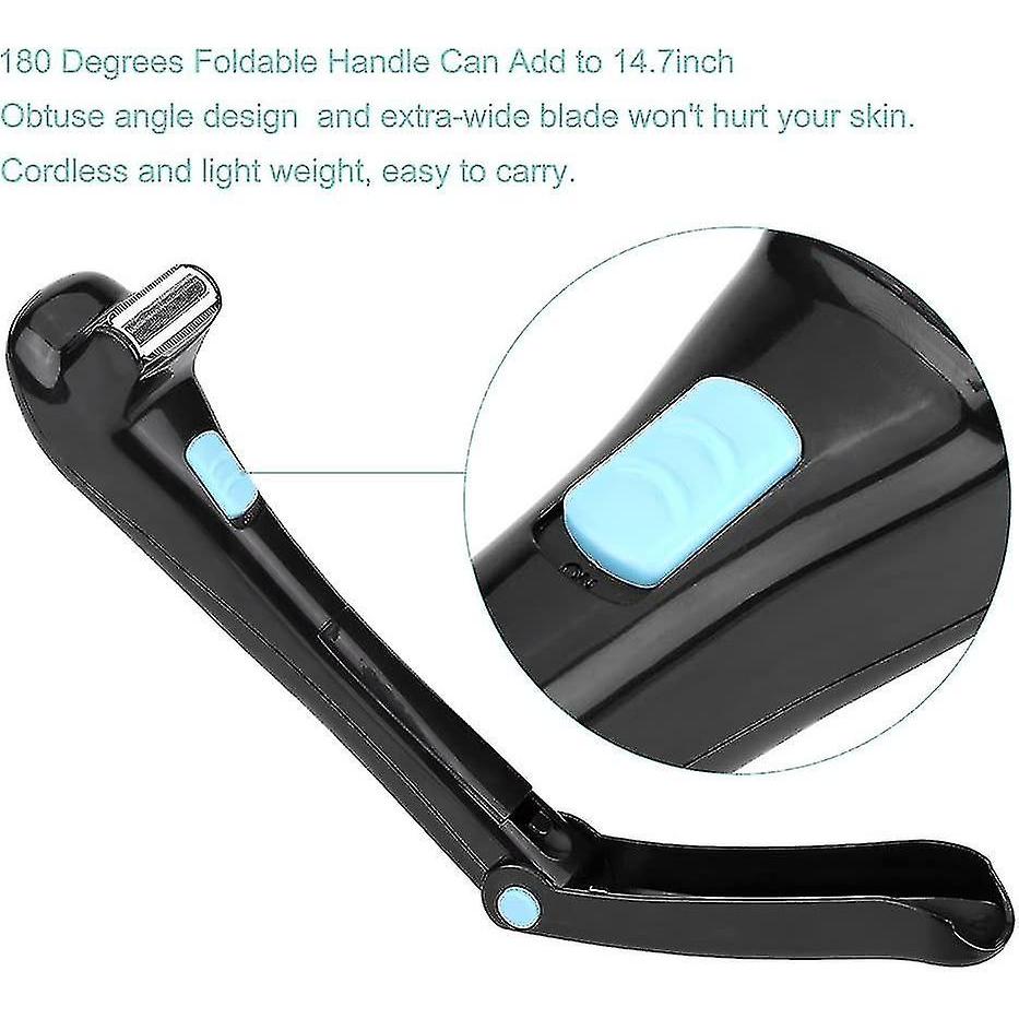 Back Hair Removal And Body Shaver, Ergonomic Handle, Shave Wet Or Dry