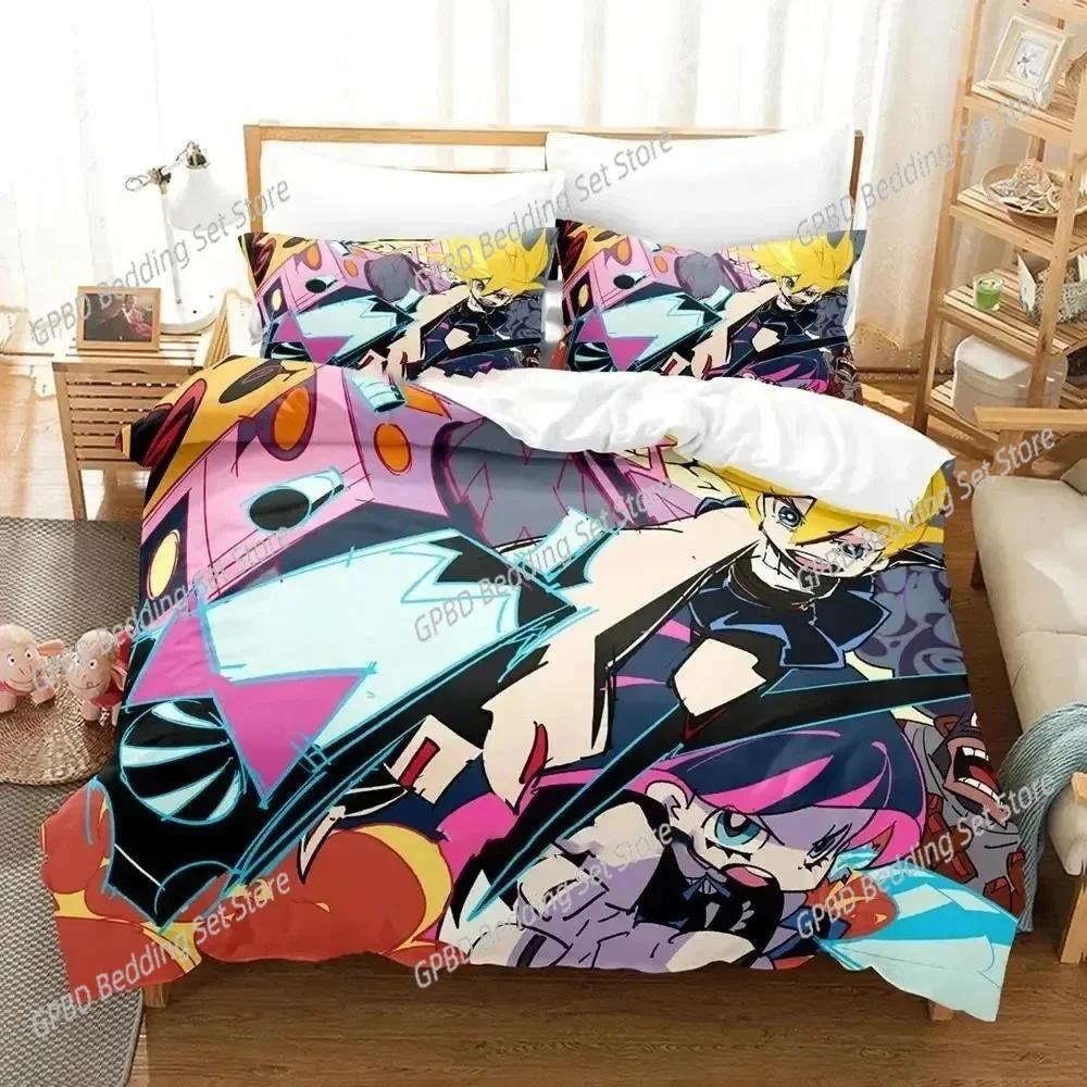 Anime Panty Stocking Garterbelt Bedding Set 3D Printed Suitable for Bedroom Duvet Cover Set With Pillowcases Kids Home Textile