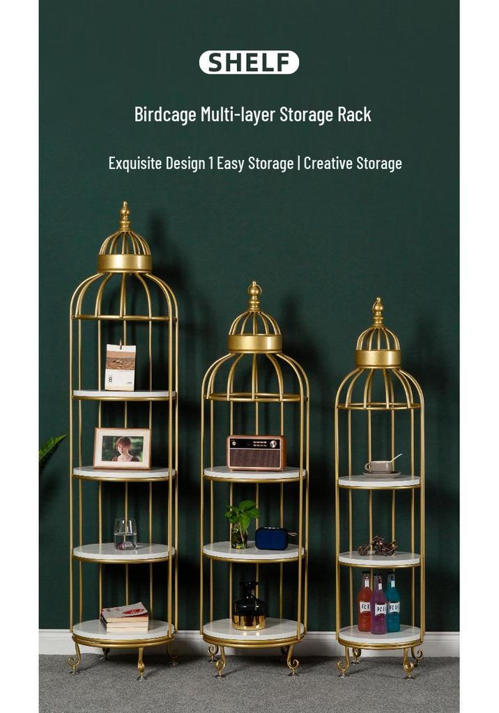 Wrought Iron Multi-Layer Floor-Standing Flower Pot & Storage Rack for Living Room, Bedroom, Balcony & Bathroom.
