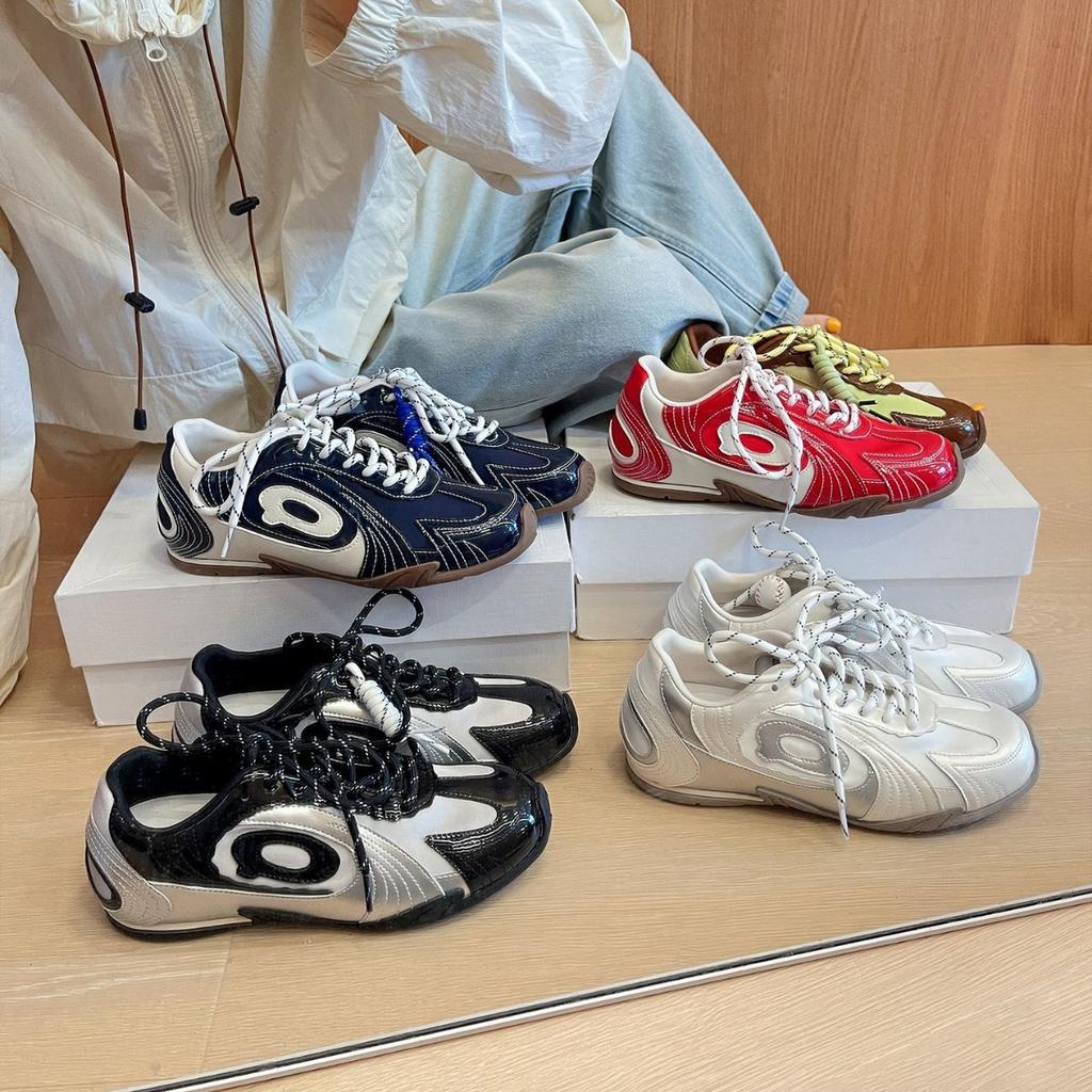 Retro versatile baseball moral training shoes for women's 2025 spring and autumn new breathable thin-soled casual sports racing Forrest Gump shoes