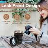 1pc Camera Lens Mug Photographer Gifts Lens Coffee Cup Stainless Steel Black Camera Cup with Leakproof Kitchen Tools