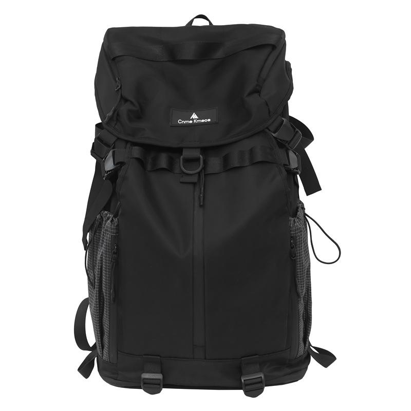 Large capacity travel bag tide brand solid color backpack sports tooling mountaineering bag male college student high school student schoolbag