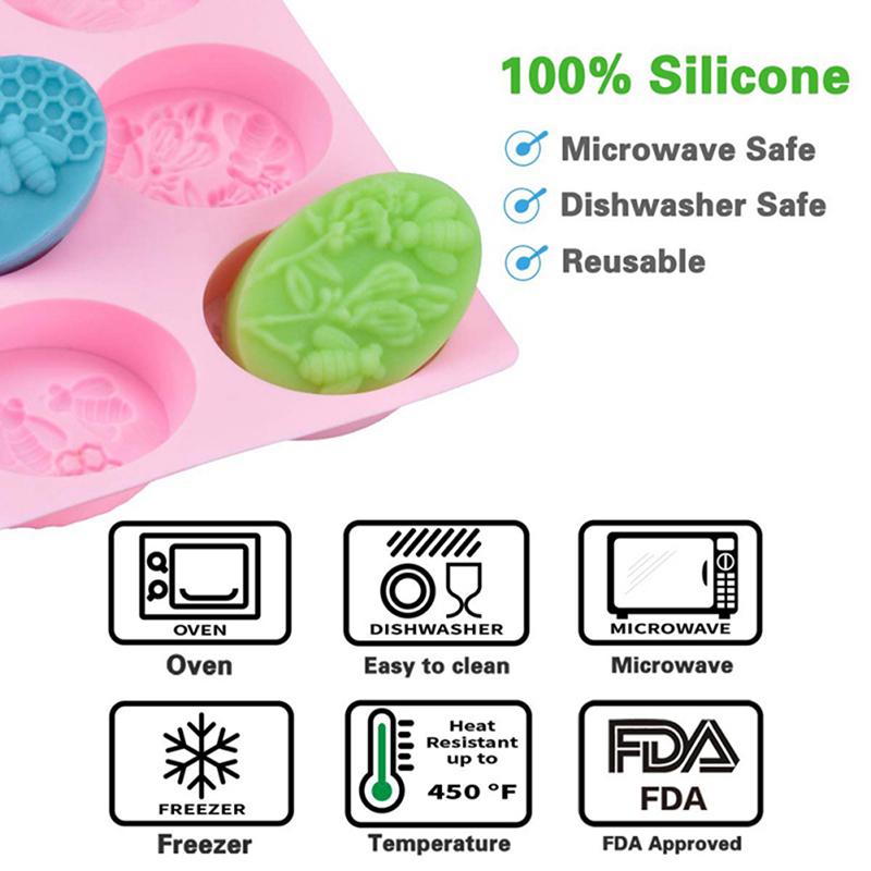 Moldes para jabón con forma de abeja, moldes para jabón hechos a mano, herramientas únicas para hacer jabón