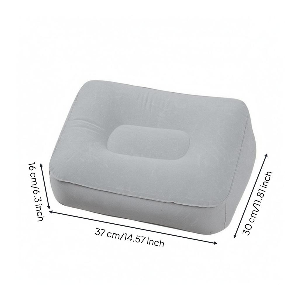 Inflatable Travel Footrest Cushion Aufblasbar Foot Support Tragbar for Travelers