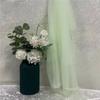 160X100cm Soft Tulle Fabric Green Yarn Transparent Tulle Net Fabric Solid Color Rose Flower Pattern Soft Mesh Tulle