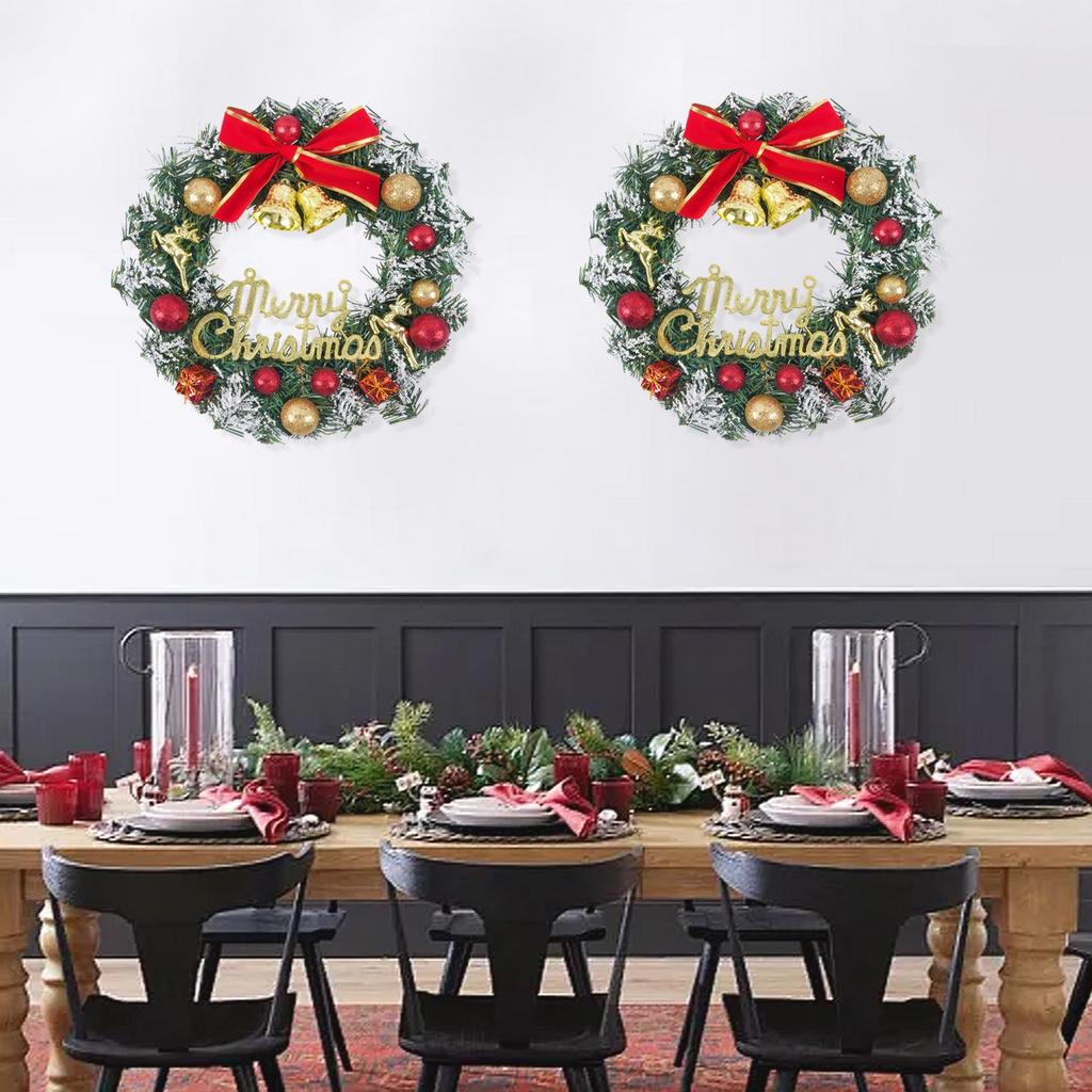 Sanda Holiday Decoration Set: Snowflake Gift Bag, Bell Tag, Bow, and Wreath Photography