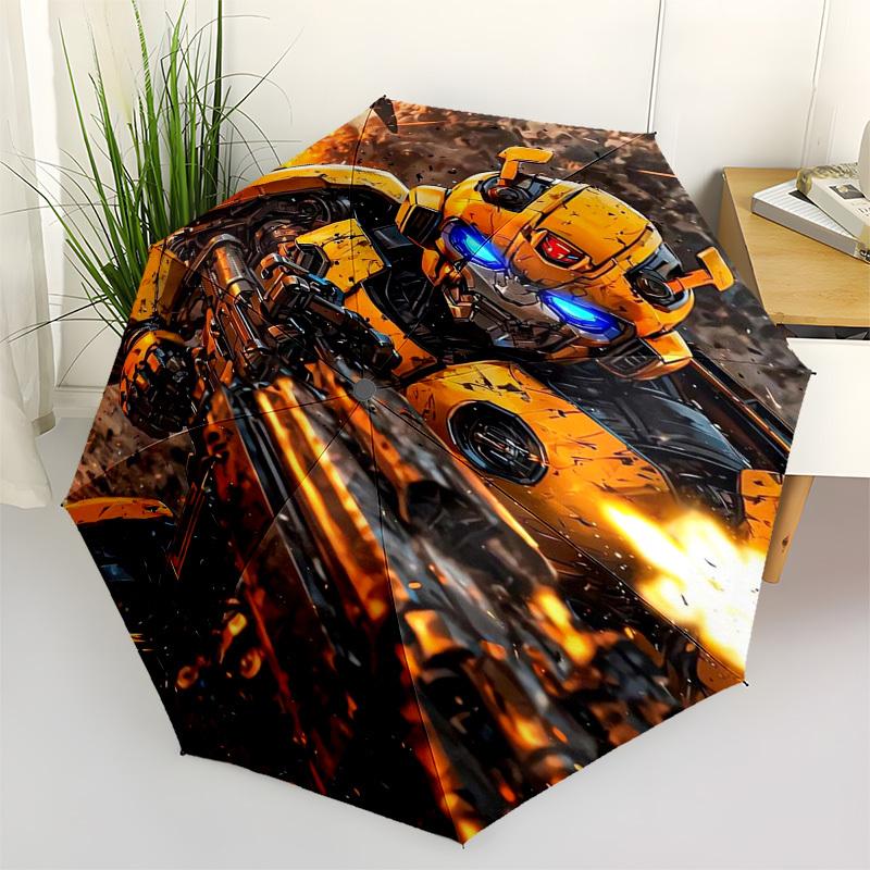 

Transformers, Bumblebee Themed Automatic Opening and Closing Umbrella, Compact Travel Umbrella, Lightweight and Portable, Suitable for Beach