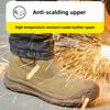 Stivali di Sicurezza da Uomo Stivali da Saldatura Antiscottatura Antischiacciamento Antiperforazione Punta in Acciaio Scarpe da Lavoro Uomo Protezione Scarpe di Sicurezza