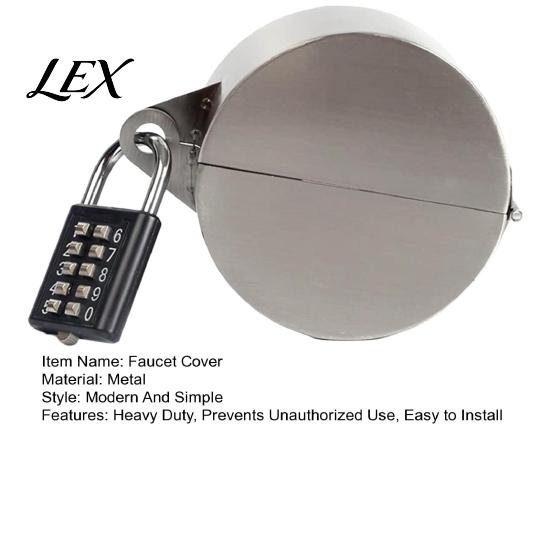 Outdoor Faucet Security Cover Lock with Password Lock, Prevents Unauthorized Use, Heavy Universal Duty Water Spigot Anti-theft Garden Protective