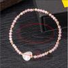 Natural crystal bracelet, pink crystal, white crystal, sweet heart bracelet, jewelry