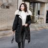 Xue Zhong Fei Women's Long Hooded Down Jacket with Large Fur Collar