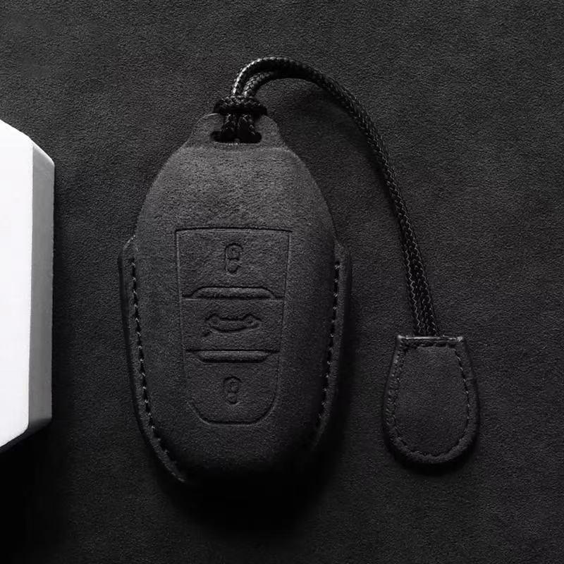 

For Citroen C1 C2 C4 CACTUS C6 C8 C3-XR Picasso Grand Leather Car Key Case Cover Shell Fob Holder Keychain Car Accessories
