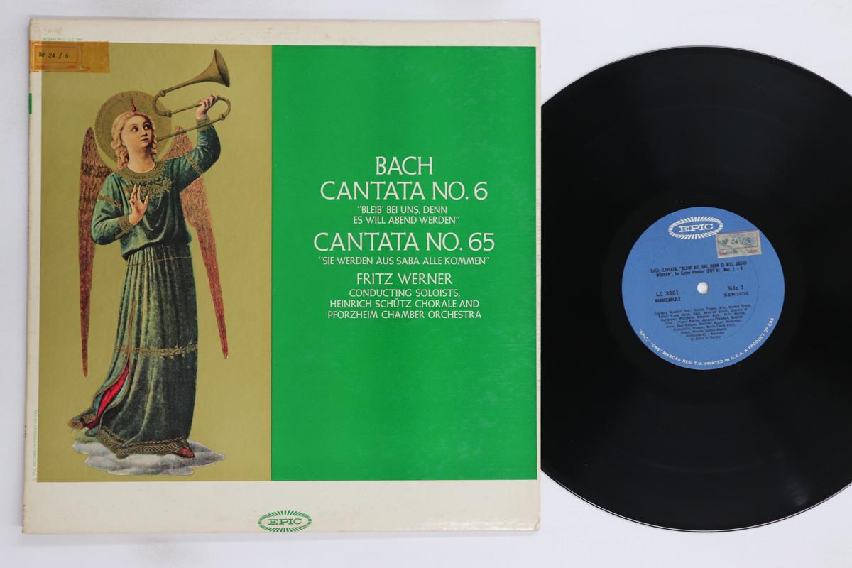 

LP Record FRITZ WERNER, SOLISTS, HEINRICH SCH - Bach Cantata No6 Bleib Bei Uns Denn LC3861 EPIC US Classical Used