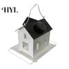 Weather-resistant Bird Feeder Hanging Metal House with Solar Lights for Dark Conditions Outdoor Lantern Garden Decor Unique Gifts Mom Grandma