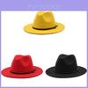 Vintage British Style Wool Felt Fedora Hat For Women With Wide Brim And Breathable Design