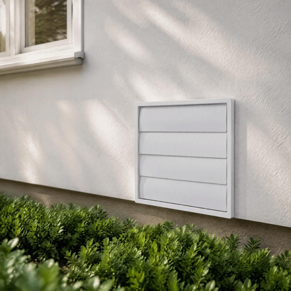 ABS Material Louvered Vent Cover Dustproof Mesh Exhaust Vent Cover Outside Exhaust