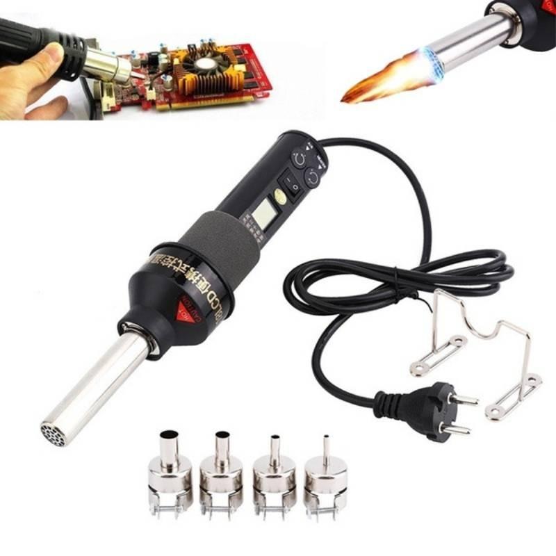 450w Electronic Lcd Heat Hot Air Gun Desoldering Soldering Station Plug Supplies